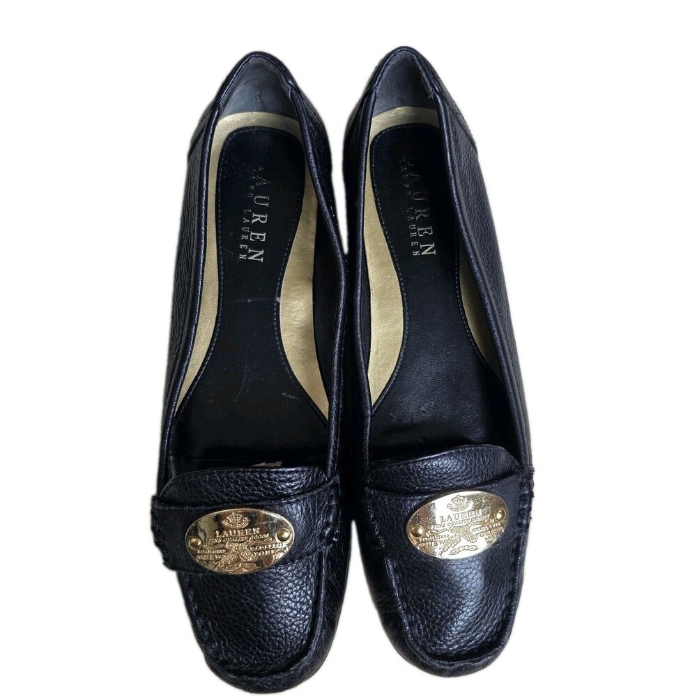 Lauren Ralph Lauren Black Label Leather Loafers Driving Shoes, Womens Size 6.5 M - Picture 1 of 12
